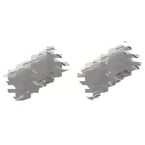 33-1/2 x 18-5/16 in. No Hole Composite Double Bowl Undermount Kitchen Sink in Matte Grey